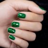 RARJSM Green Glitter Gel Nail Polish Diamond Mermaid Green Sparkly Chunky Shimmer Pigments Nail Gel Polish Soak off Led UV Curing Required for Nail Art Salon Fall Winter Christmas Manicure 15ml
