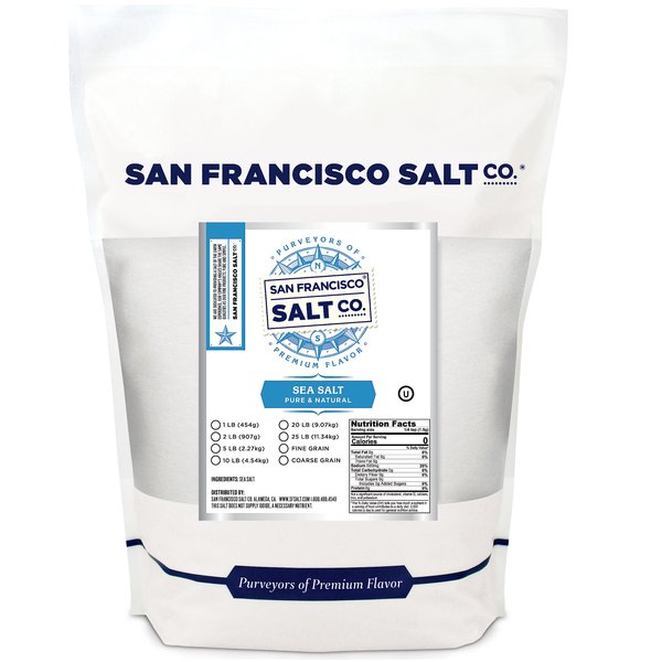 Pacific Ocean Gourmet Sea Salt - 2 lbs. Fine Grain by San Francisco Salt Company