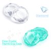 DLseego Diamond 3D Thumb Grips Caps Design for Switch & Switch Lite & Switch OLED Joy Con Crystal Clear Console Joystick Cover 4PCS - Clear and Green