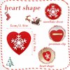 KesaPlan Christmas Heart Hair Clips, 6PCS Heart Snowflake No Bend Hair Clips, X-mas Heart Creaseless Hair Clips, Flat Duckbill Hair Barrettes for Women Girls Teens Makeup Hairstyle