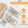 PONNOR Money Bands 550 Pack Blank Natural Kraft Brown Cash Bands Self Adhesive Currency Straps for Bill Wrappers Cash Organizer