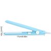 Flat Iron Curler, 2.8 X 0.7Inch Mini Simple Hair Straightener European Plug 2 in 1 Ceramic Tourmaline Plate Heating Flat Iron for Curly Hair Straight Hair(Blue)