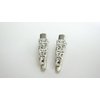 Generic 2 small slim silver native looking metal alligator hair clip for fine thin hair