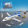WinGift 516 Pcs City Passenger Airplane Building Set, 6 IN1 Plane Building Blocks Toys, STEM Aircraft Bricks with Shuttle Bus, Baggage Truck,Airplanes Model Toys Gifts for Adults Boys Girls Age 6-12+