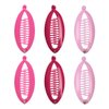 Set of 6 Mini Banana Clips - Three Pinks