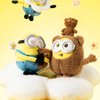 MINISO 11" Bob+Tim Costume Minions Plush Toy, Cute Sleeping Bedding Stuffed Animals Kawaii Plushies Pillow for Kids Boys Girls
