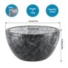 MDLUU Marble Shaving Soap Bowl, 4.7" Shaving Soap and Cream Bowl, Natural Marble Stone Bowl, Keep Lather Warm for Man's Wet Shave (Black)