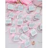 50pcs Tealight Candles Set for Baby Shower Party Favors, Christening Favors for Guests, Baby Girl Gender Reveal Favors. (pink)