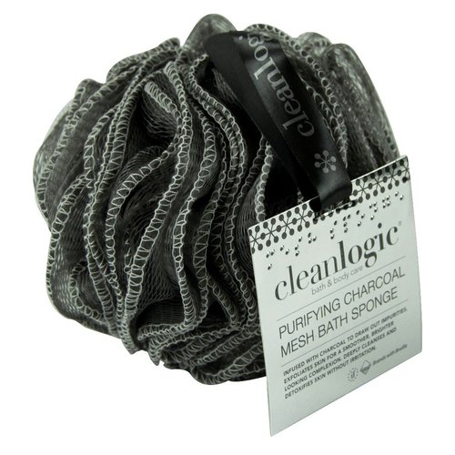Clean Logic Purifying Charcoal Mesh Bath Sponge (6 Pack)6