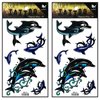 Tattoos 2 Sheets Cartoon Dolphin Sea animal Fake Temporary Tattoos Sticker Waterproof Sexy Body Art Men Women Child Tattoo Removable 3D Style Fashion Fantasy