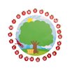 Fun Express Alphabet Apple Tree Craft Kit - Makes 12