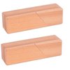 2 Pack Wooden Brain Teaser Secret Opening Puzzle Box Handmade 3D Brain Teaser Puzzle Magic Wooden Mysterious Box Gift Box Cube Game Box IQ Toys by YUNTENG