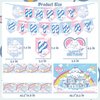 Kawaii Birthday Party Decorations Include Banner, Balloon, Tablecloth, Plates, Tattoo Sticker, Backdrop for Kawaii Birthday Party Supplies