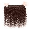 Light Brown Bundles Human Hair Color #4 Water Wave Bundles Chocolate Brown Bundles 18 Inch Brazilian Virgin Hair Weave Brown Water Wave Bundles Wet and Wavy Bundles