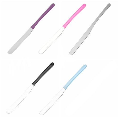 zaoalife 5PCS Stainless Steel Makeup Spatula, Makeup Mixing Rods, Foundation Liquid Foundation Mixer, Cosmetic Mixing Tool for Foundation Eye Shadow Cream, Stainless Steel Toning Sticks