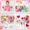 CPicdn 24 Pack Valentine’s Day Gifts Mini Watercolor Kids Paint Set, DIY Valentines Greeting Card Watercolor Paint Bulk for Boys Girls School Classroom Exchange Gift Valentines Cards Party Favors