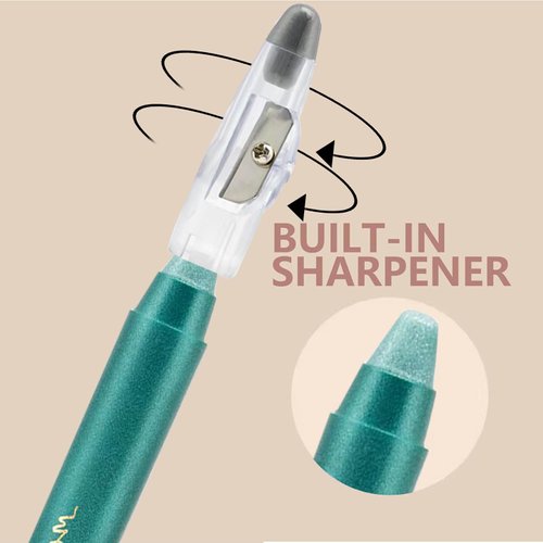 Daeuwiutr Green Eyeshadow Stick, Highlighter Eye Liner,Eye Brightener Stick, Shimmer Creamy Eyeshadow, Waterproof Eyeshadow Pencil Long Lasting Eye Shadow Makeup. #2 green shimmer