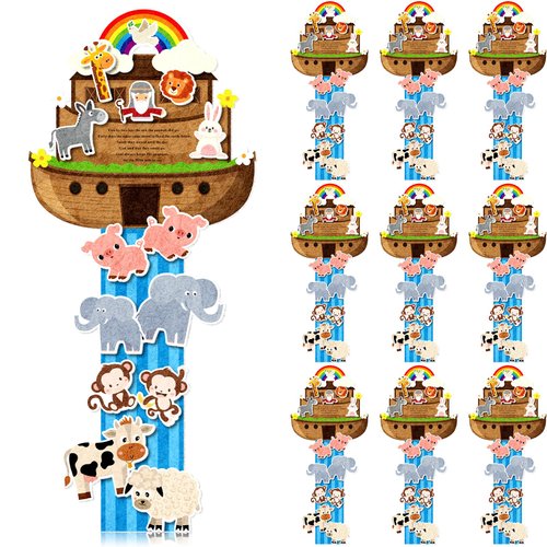 Peryiter 24 Pieces Noahs Ark Craft Kit DIY Noahs Ark Toy, Sunday School Crafts Noahs Ark Decorations for Operation Christmas Boys and Girls Gift Crafts Home Classroom Activities Gift Party