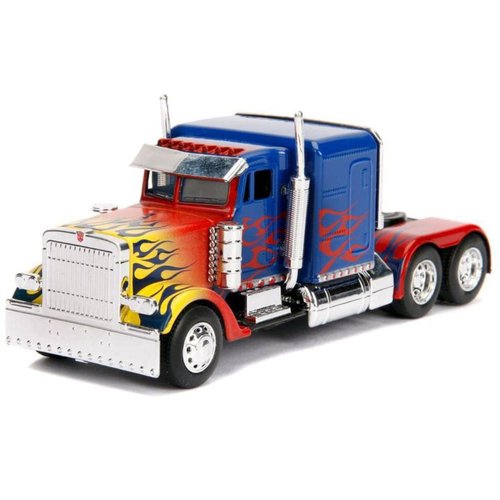 Jada Optimus Prime Truck with Robot on Chassis from Transformers Movie Hollywood Rides Series 1/32 Diecast Model