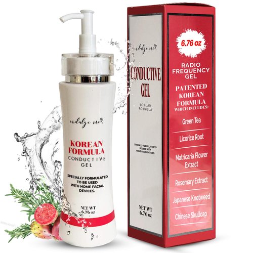 Conductive Gel – Korean Formula Patented, This Gel Primer can be Use as a Face Mask too, Nutrient Dense Ingredients, Collagen, Many Extracts Imported from Korea. Perfect for Your Microcurrent Device