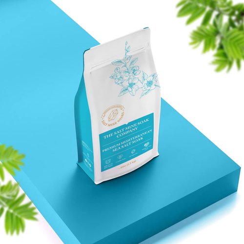 Peppermint Premium Mediterranean Fine Grain (.3mm) Sea Salt Soak 5 lbs - Custom - No Color
