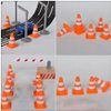 STOBOK Traffic Cone, 7pcs Traffic Signs Toys Miniature Traffic Road Cone Construction Toys Mini Cones Kids DIY Traffic Roadblock Toy for Kids Educational Toys