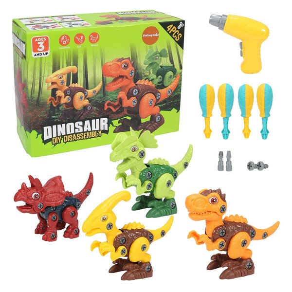 Fantasy Cloud Dinosaur Toys for Kids 3-5,STEM Educational Construction Building Toys,Electric Drill Take Apart Toys,Christmas Birthday Gifts for 3 4 5 6 7 8 Year Old Boys Girls