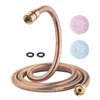 TRIPHIL Kink-free Shower Hoses, Shower Hose Extension 71 Inches Extra-long for Handheld Shower Head, Hand Held Showerhead Hoses Replacement, Swivel Anti-twist Flexible Stainless Steel Rose Gold 71"