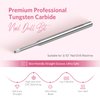 AIRSEE Tungsten Carbide Cuticle Bit for Acrylic Nail Drill Professional Efile Electric File Manicure Head Tip 3/32" 2 Way Beginner Safety Edge Cleaner Under Nail Cuticle Cleaning Snake Head Medium-M