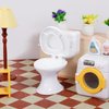 Zerodeko 6 Pcs Mini Toilet Seat Toy, Mini Toilet Doll House, Dollhouse Toilet 1 12 Scale, Celebrating Party Birthday Cake Decoration Furniture Dollhouse Accessories
