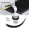 NAGARAKU Flat Ellipse Eyelash Extensions Supplies 0.15 C curl 8-15mm Mix Natural Grey Black Faux Mink Super Soft Split Tips Individual Lashes