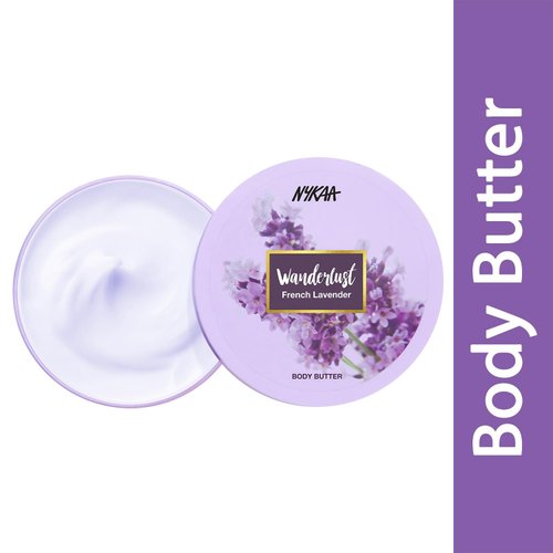 Nykaa Wanderlust French Lavender Body Butter with Shea & Cocoa Butter - Vitamin E, Deeply Moisturize & Hydrate Skin, Sodium & Sulphate free, Paraben Free - 200ml