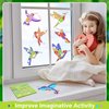 Qyeahkj 7pcs Spring Hummingbirds Arts and Crafts Suncatchers Big Gem Diamond Painting for Kids DIY Arts Crafts for Kids Ages 6-8, 8-12 Birds Stained Glass Gifts Exchange for Home School Window Decor