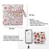 4 Pcs Cute Cotton Sanitary Napkins Bag, Menstrual Cup Pouch, Nursing Pad Holder, 5.1 x 5.1 inch Washable Organizer, Multifunction Purse for Girls Women (B)