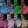 Reflective Glitter Powder Set, 8 Colors Sparkle Diamond Nail Glitter Dust, Silver Pink Purple Green Loose Glitter for Nails, Shiny Sugar Nail Powder Dipping Pigment, Nail Supplies