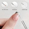 GAOY Metallic Silver Gel Nail Polish Art Liner, 8ml 3D Mirror Chrome Effect Colors Metal Silver for Nail Paint Design with Thin Brush DIY French Manicure and Pedicure at Home