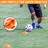 GoSports Premium Sports Cones for Agility Training and Drills - 20 Pack with Tote - Orange