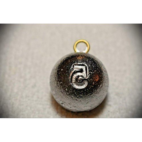 5oz Cannonball Round Fishing Lead Weights - 16 Sinker Weights Fishing Sinkers Molds for Freshwater or Saltwater Fishing