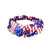 Patriotic Turban Headband Hair Scrunchies American USA Flag Headwear Hair Bands Tie JHN62 (2 Pcs-Set A)