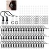 St.Kunkka 600Pcs Hypoallergenic Earring Hooks, Black Earring Making Kit, Earring Making Supplies with Earring Backs and Jump Rings for Jewelry Making (Black)