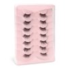 Onlyall Half Eyelashes Corner Lashes Natural Lashes Half Lashes Wispy End Lashes Corner Eyelashes 3/4 Lashes Clear Band Lashes 7 Pairs C02 (6MM-14MM)