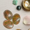 Unakite Worry Stone Crystals and Healing Stones - Worry Stones for Stress Relief Gifts - Piedra Crystal Fidget for Meditation, Calming, Relaxation - Unique Stocking Stuffers and Birthday Gifts for Women, Men