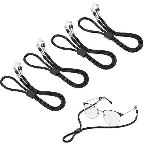 SCWJTF 4PCS Premium Nylon Eyeglass Straps, Adjustable Eyewear Retainers, Anti-slip Eyeglass Chains Lanyard, Sport Sunglass Retainer Holder Strap for Men and Women's, with Free 3 Gifts
