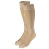 Truform 20-30 mmHg Compression Stockings for Men and Women, Knee High Length, Dot Top, Closed Toe, Beige, Small