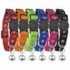 Reflective Cat Collar with Bell, Set of 6, Solid & Safe Collars for Cats, Nylon, Mixed Colors, Pet Collar, Breakaway Cat Collar, Free Replacement (Mixed)