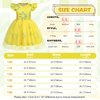 HenzWorld Joy Costume Dress for Girls Inside&Out 2 Cartoon Joy Costume Fancy Dress Up Flutter Sleeve Tulle Dresses Pretend Play Christmas Birthday Gifts Outfit Yellow Size 10 9-10 Years
