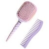 Aethland Paddle Hair Brush, Detangling Brush and Hair Comb Set for Women, for Blow Drying or Straightening Hair - Soft Comfort Bristles, Remove Tangle Hair Brush (Purple)