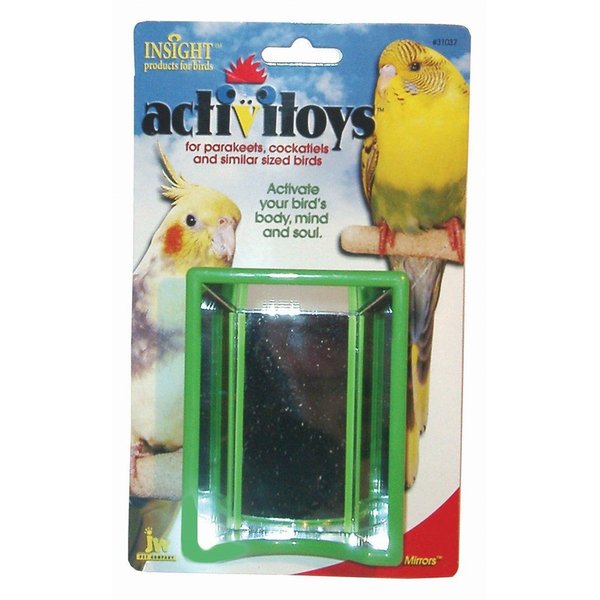 JW Hall Of Mirrors Bird Toy,3.25'' length x 4.25'' width x 1.25'' depth