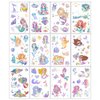 Oottati 12 Sheets Glitter Cute Temporary Tattoos Mermaid Jellyfish Fish Shell Seahorse Turtle Suit for Kids Adults
