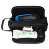 Damero Travel Organizer, Men Grooming Storage Bag with Two Compartments for Electronic Shaver, Hair Clipper, Beard Trimmer and Attachment, Roomy, Lightweight and Portable, Black